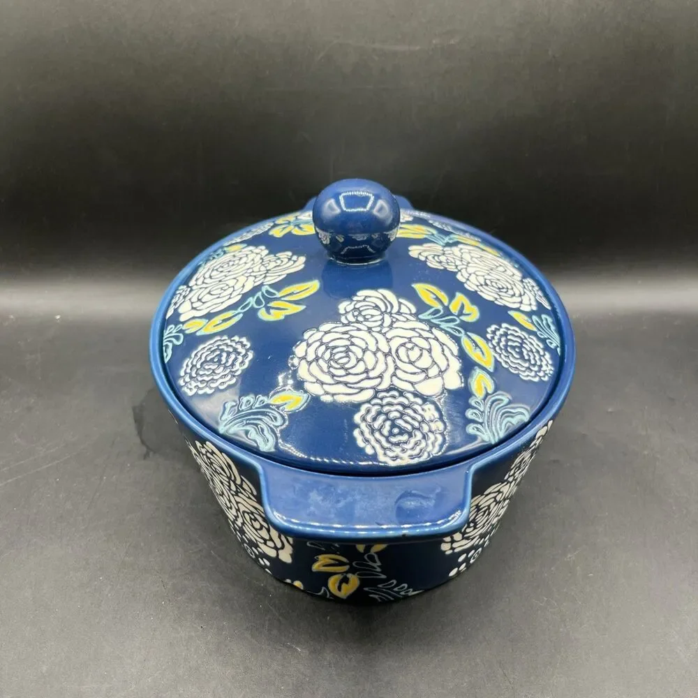 Ceramic Casserole Dish With Lid, Dishes for Oven, Baking Blue